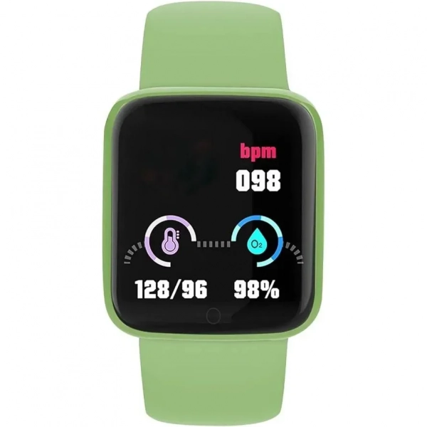 Y68 Macaron Smart Watch Fitness Tracker σε Πράσινο Χρώμα
