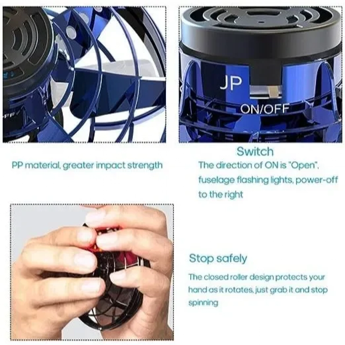 UFO Επαναφορτιζόμενο Fidget Spinner/Drone Κόκκινο