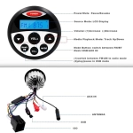 Αδιάβροχο Ραδιόφωνο Bluetooth Radio/Mp3 player 4X40W Hasda MP-804BT
