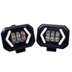 Led Προβολέας Ομίχλης Διπλός Έγχρωμος για Μοτοσυκλέτα 60W