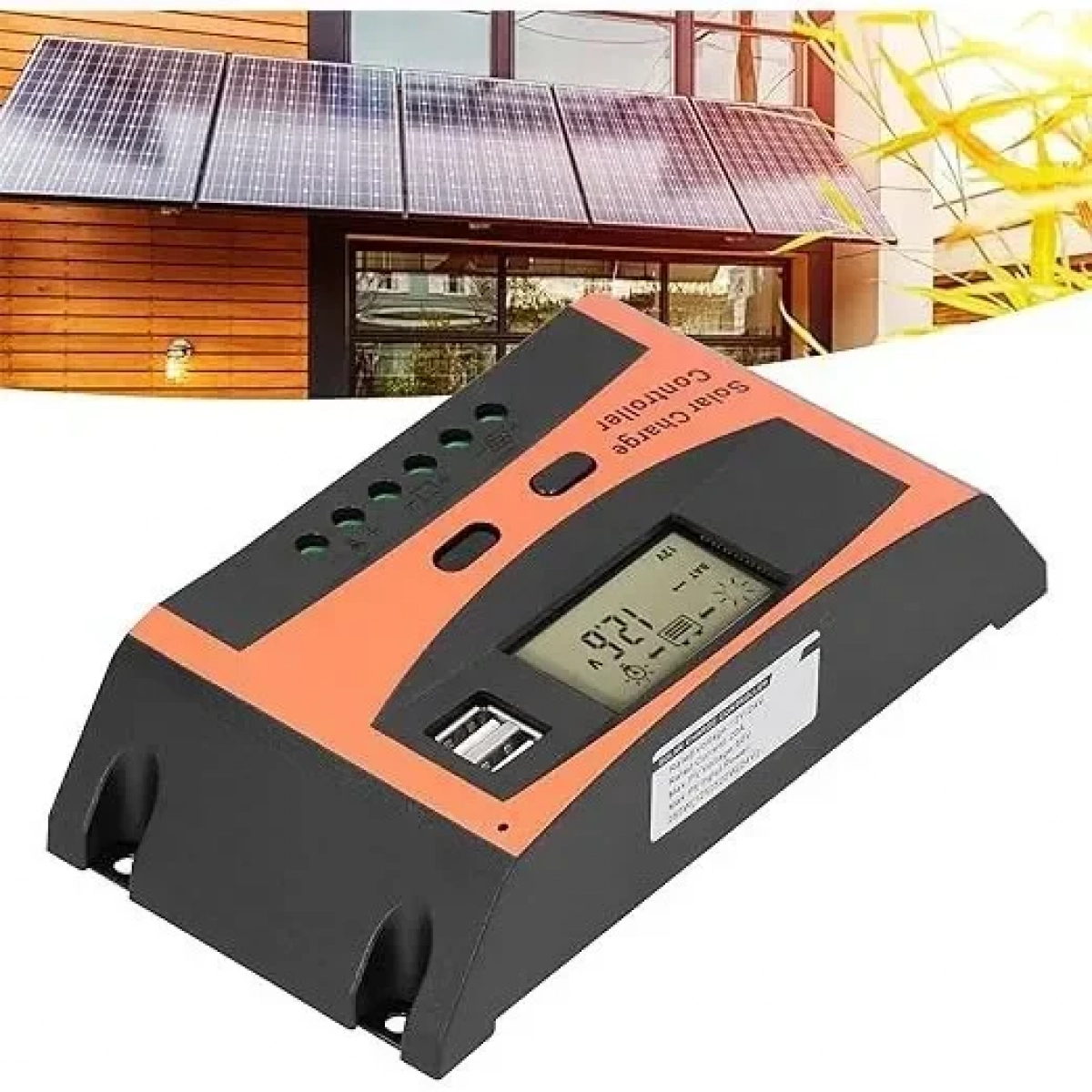 Ρυθμιστής Φόρτισης Φωτοβολταϊκών PWM 12/24V 10A MT-4 σε Πορτοκαλί Χρώμα
