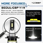 H7 LED 12V/24V 50W 10000LM 6500K IP68 A500 N15 NOVSIGHT 2 X 25W