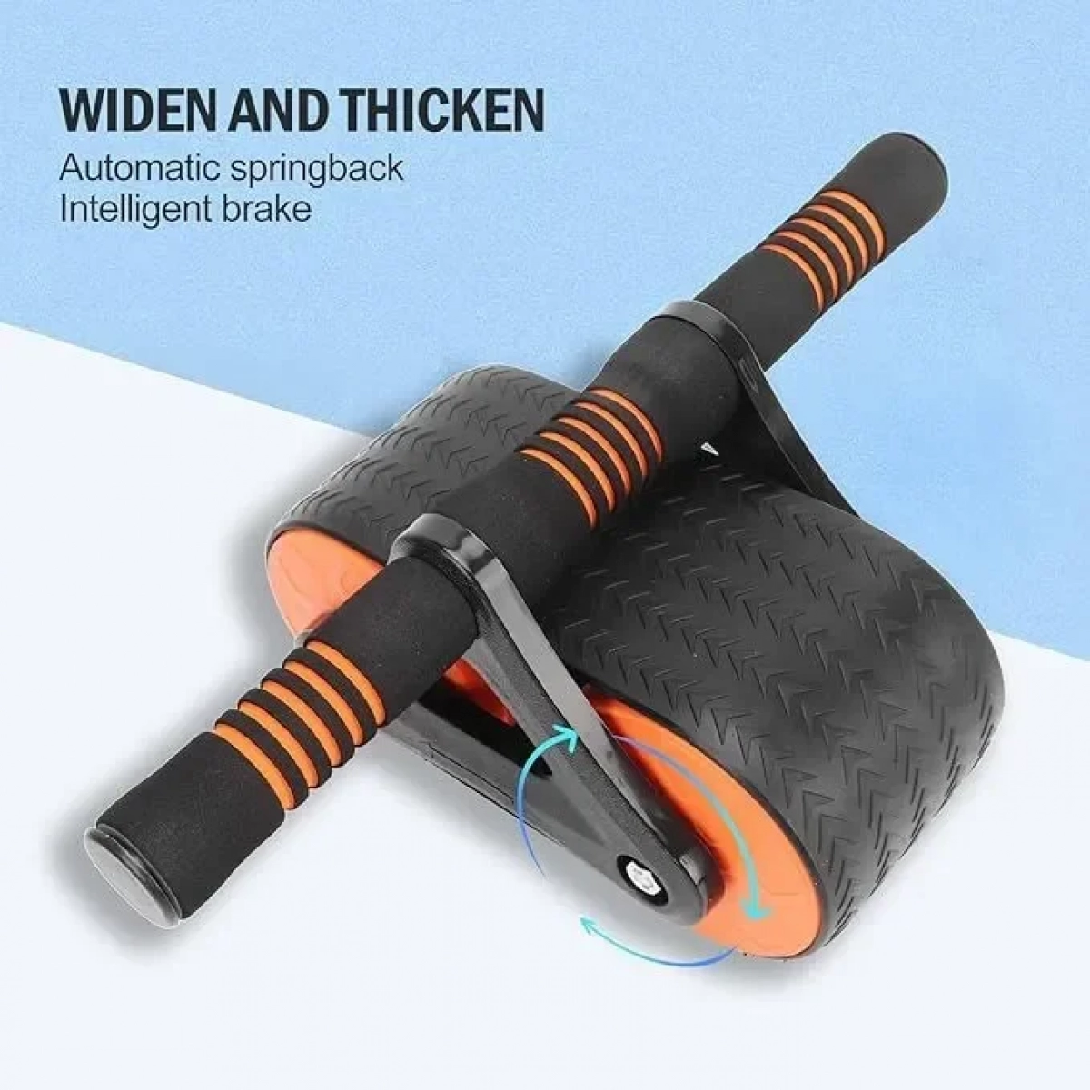 Tank Wheel 94461 Ρόδα Κοιλιακών με Αντιολισθητικές Λαβές Μαύρο-Πορτοκαλί