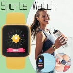 Y68 Macaron Smart Watch Fitness Tracker σε Κίτρινο Χρώμα