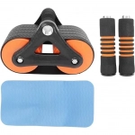 Tank Wheel 94461 Ρόδα Κοιλιακών με Αντιολισθητικές Λαβές Μαύρο-Πορτοκαλί