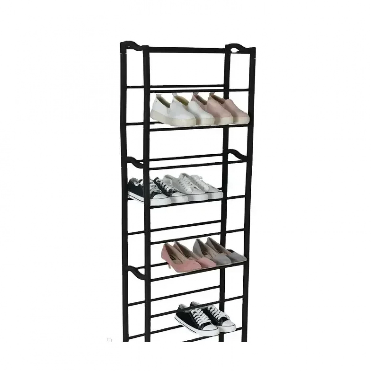 Πλαστική παπουτσοθήκη 30 θέσεων Amazing Shoe Rack 140x24x51εκ σε Μαύρο Χρώμα