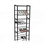 Πλαστική παπουτσοθήκη 30 θέσεων Amazing Shoe Rack 140x24x51εκ σε Μαύρο Χρώμα