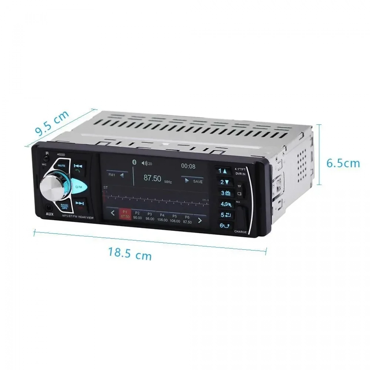 Ηχοσύστημα Αυτοκινήτου 4022D Universal 1DIN Bluetooth / USB / AUX με Οθόνη 4"