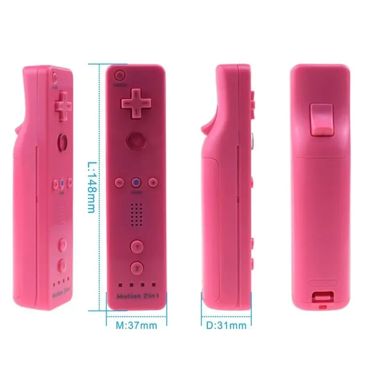 WII REMOTE MOTION PLUS CONTROLLER OEM ΜΕ NUNCHUK CONTROLLER ΓΙΑ NINTENDO WII σε Ροζ Χρώμα
