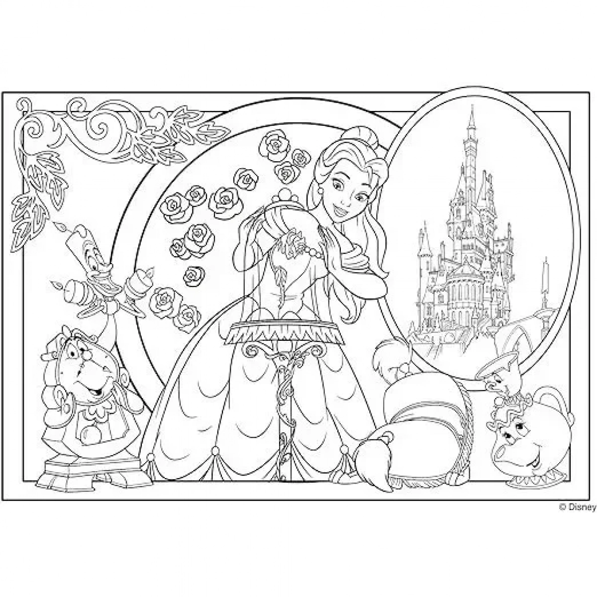 DISNEY PUZZLE DF MAXI FLOOR 108 BEAUTY AND THE BEAST