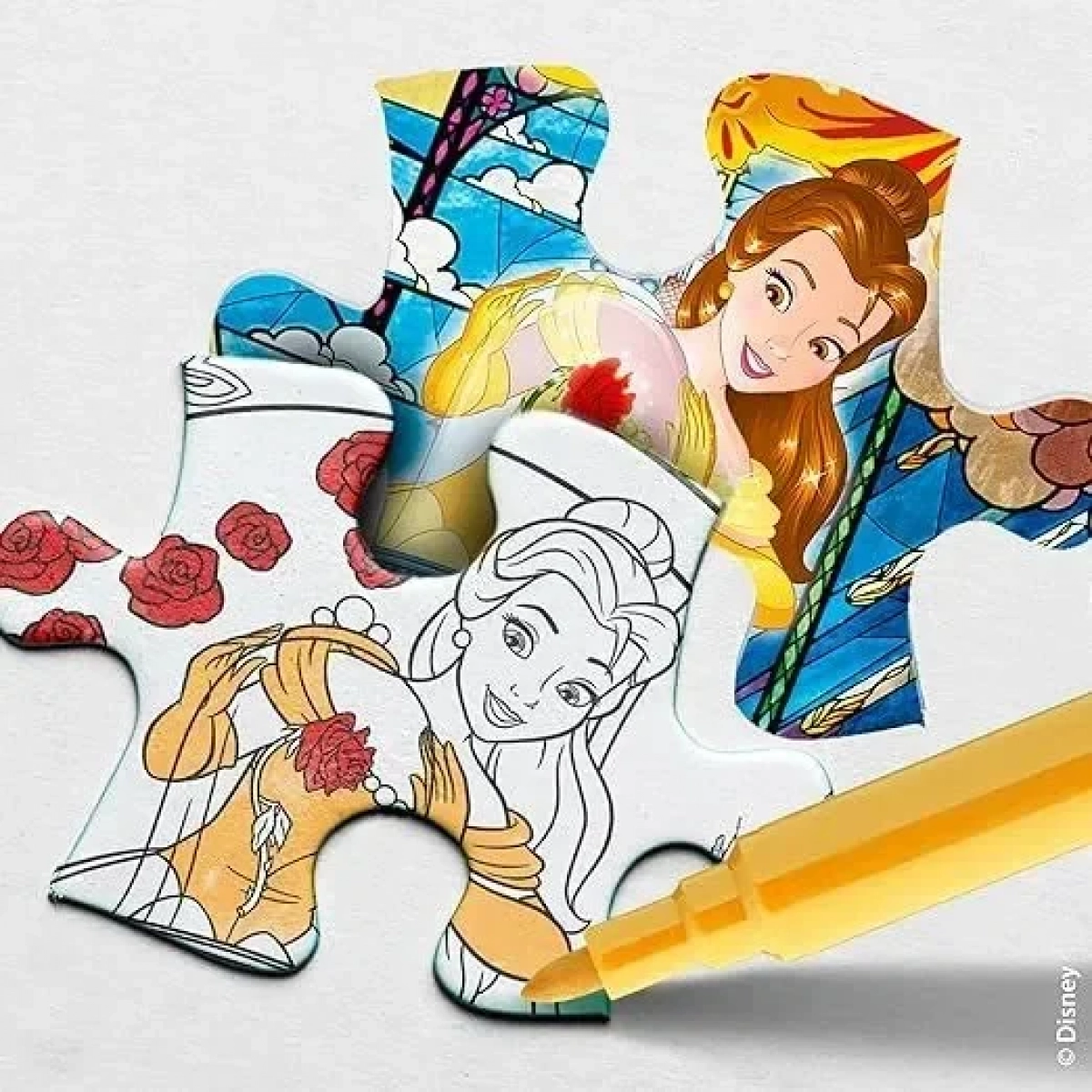 DISNEY PUZZLE DF MAXI FLOOR 108 BEAUTY AND THE BEAST