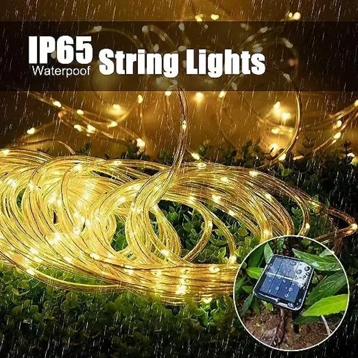 Ηλιακό Σωληνάκι 50LED 7m Θερμό Λευκό OEM 30160