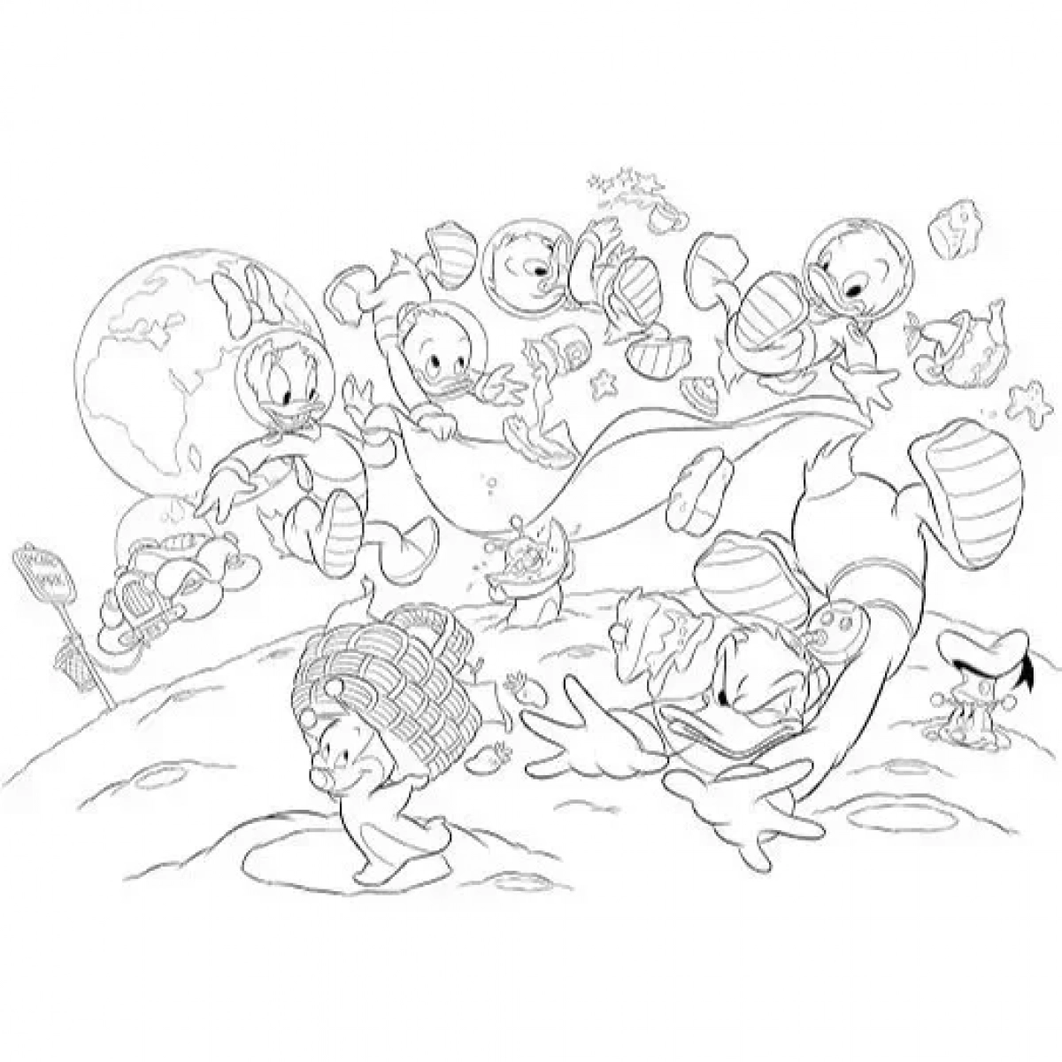 DISNEY PUZZLE DF MAXI FLOOR 108 MICKEY MOUSE - IN SPACE