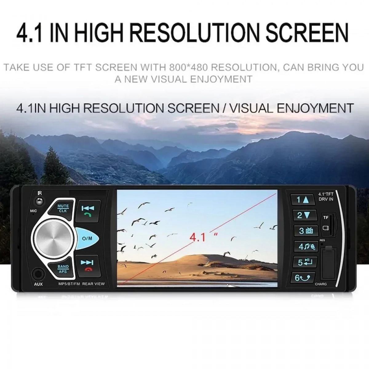 Ηχοσύστημα Αυτοκινήτου 4022D Universal 1DIN Bluetooth / USB / AUX με Οθόνη 4"