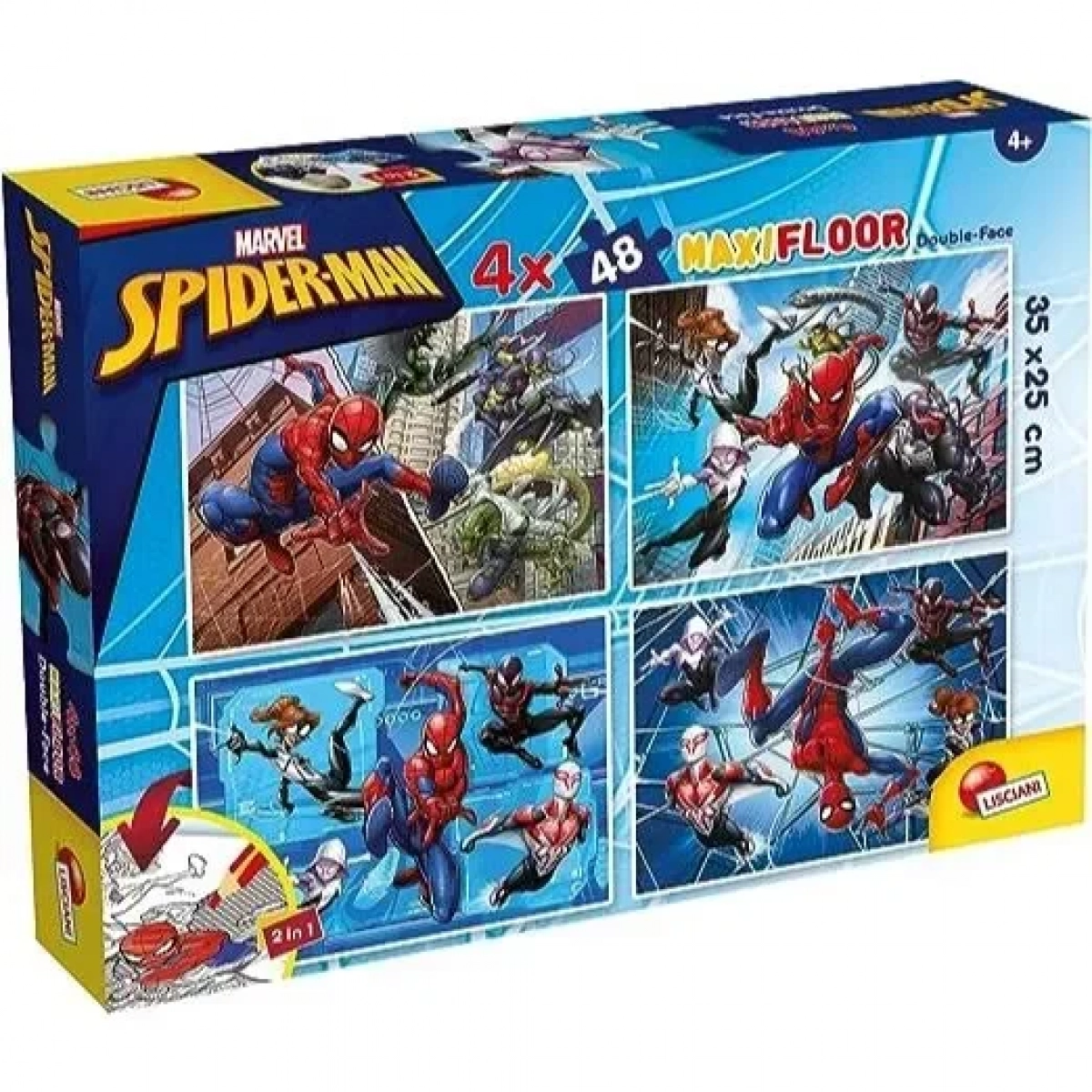 MARVEL PUZZLE DF MAXI FLOOR 4 X 48 SPIDERMAN - LISCIANI | G for Gadget