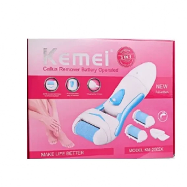 Επαναφορτιζόμενη Συσκευή Αφαίρεσης Κάλων Ποδιών KEMEI KM-2502Χ σε Μπλε Χρώμα