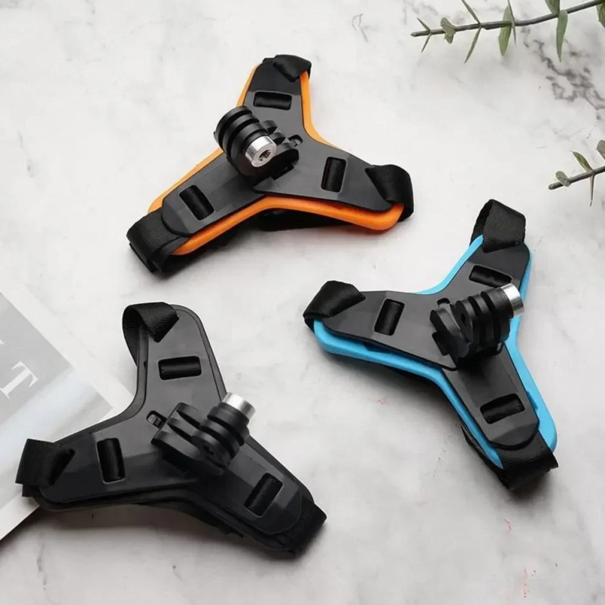 Βάση κράνους μηχανής για Action Camera και Smartphone σε Μπλε Χρώμα