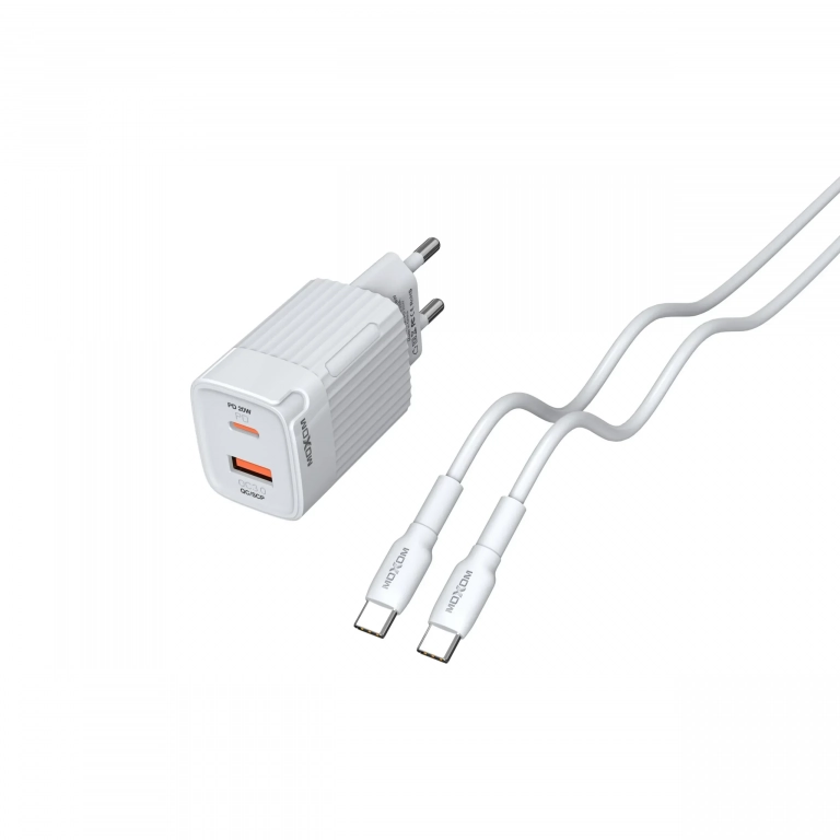 Moxom mx-hc129 Φορτιστής γρήγορης Φόρτισης με διπλή Θύρα Type-c