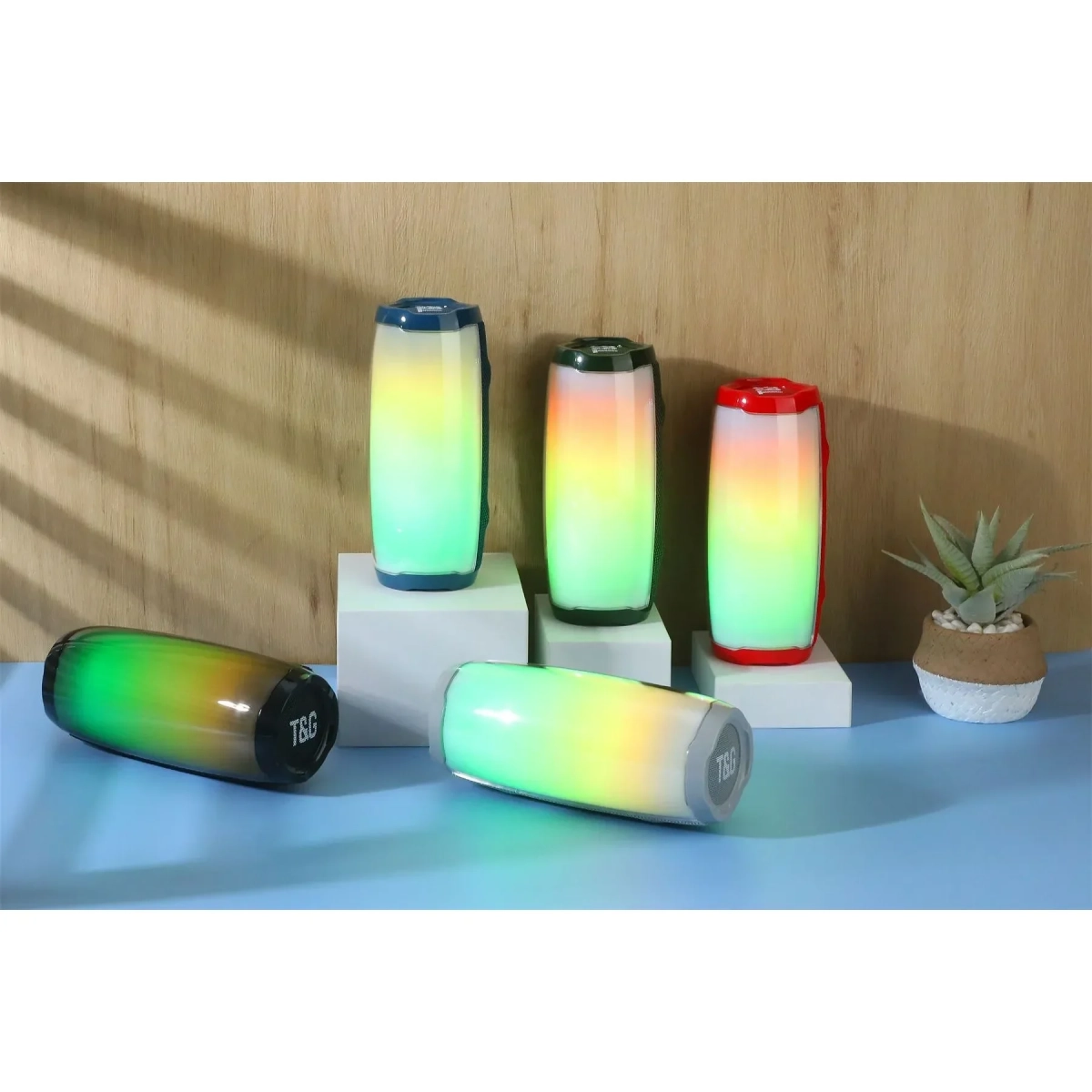 Ασύρματο ηχείο Bluetooth T&G TG-366 Με φώτα RGB LED Μαύρο