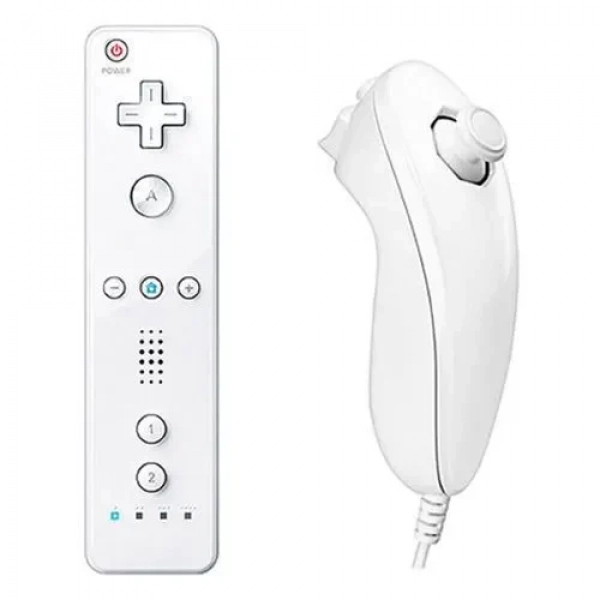 WII REMOTE MOTION PLUS CONTROLLER OEM ΜΕ NUNCHUK CONTROLLER ΓΙΑ NINTENDO WII σε Λευκό Χρώμα