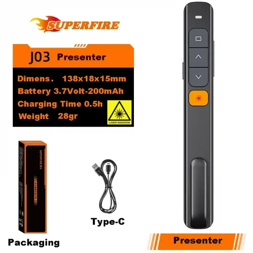 Superfire Presenter J03 με Κόκκινο Laser και Πλήκτρα Slideshow