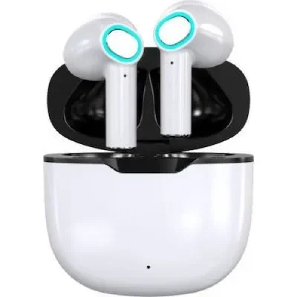 Moin Max Air P87 In-ear Bluetooth Handsfree Ακουστικά με Θήκη Φόρτισης Λευκά