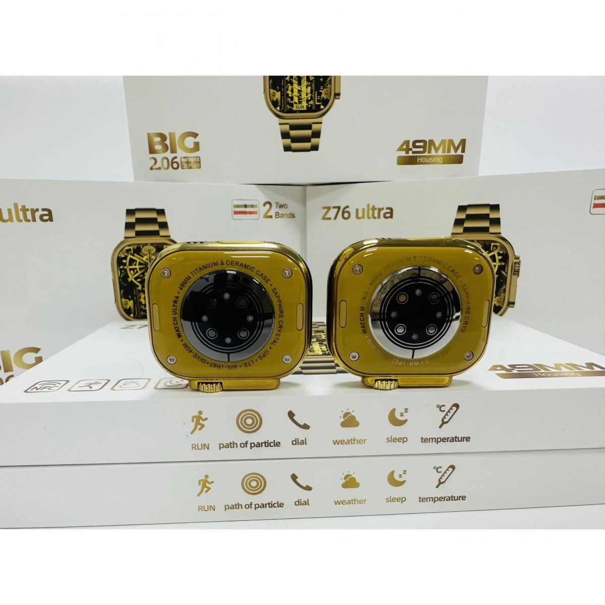 Z76 Ultra Smartwatch 49mm Χρυσό
