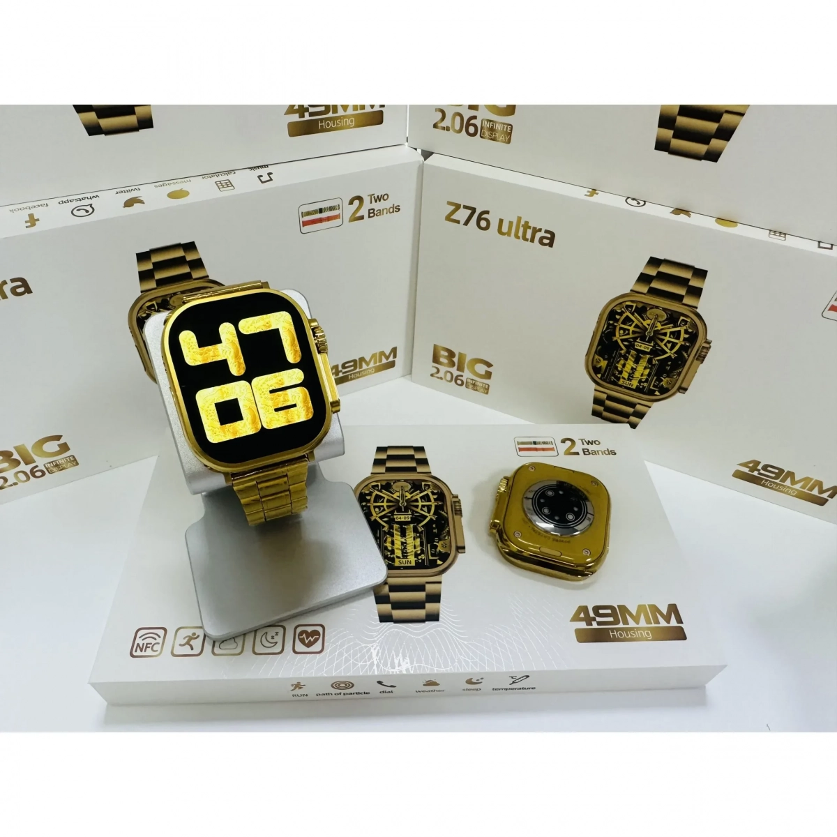 Z76 Ultra Smartwatch 49mm Χρυσό