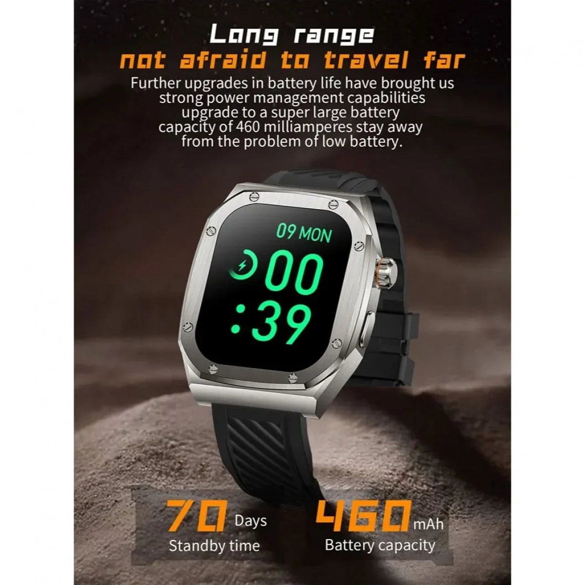 Z79 Max Smartwatch με Παλμογράφο Μαύρο