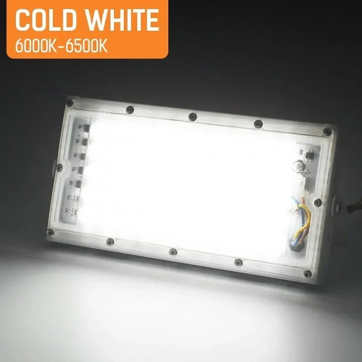 LED Προβολέας 50W Αδιάβροχος 220V σε Λευκό Χρώμα