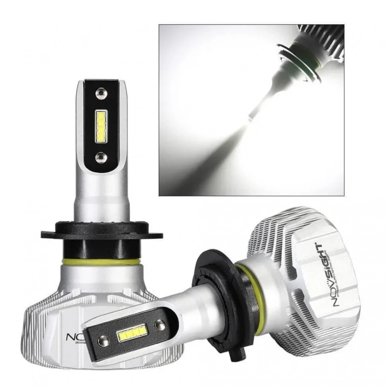 H7 LED 12V/24V 50W 10000LM 6500K IP68 A500 N15 NOVSIGHT 2 X 25W