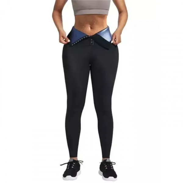 Κολάν Εφίδρωσης & Αδυνατίσματος Ψηλόμεσο - Tanfit Sweat Leggings Black