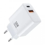 Remax RP-U82 Φορτιστής Χωρίς Καλώδιο με Θύρα USB-A και Θύρα USB-C 30W Power Delivery Λευκό