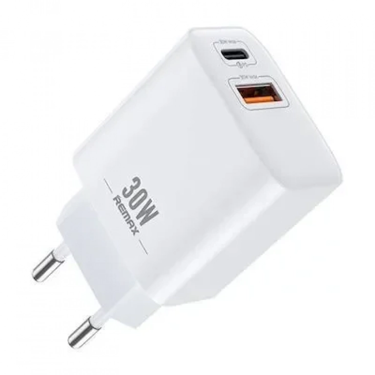 Remax RP-U82 Φορτιστής Χωρίς Καλώδιο με Θύρα USB-A και Θύρα USB-C 30W Power Delivery Λευκό