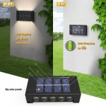 Ηλιακά Φωτιστικά LED 10 SMD Σετ 2τμχ Επιτοίχια με Θερμό Λευκό Φως