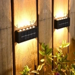 Ηλιακά Φωτιστικά LED 10 SMD Σετ 2τμχ Επιτοίχια με Θερμό Λευκό Φως