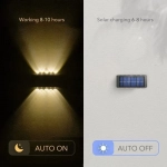 Ηλιακά Φωτιστικά LED 10 SMD Σετ 2τμχ Επιτοίχια με Θερμό Λευκό Φως