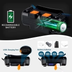 Φακός Κεφαλής LED με Αισθητήρα κίνησης USB Επαναφορτιζόμενος W678-2