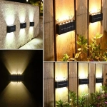 Ηλιακά Φωτιστικά LED 10 SMD Σετ 2τμχ Επιτοίχια με Θερμό Λευκό Φως