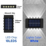 Ηλιακά Φωτιστικά LED 10 SMD Σετ 2τμχ Επιτοίχια με Θερμό Λευκό Φως