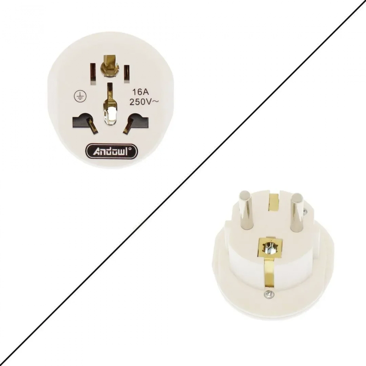 Αντάπτορας τροφοδοσίας universal 250V 16A ΕU σε UK/AU/USA/CN γκρι Q-DC16 Andowl