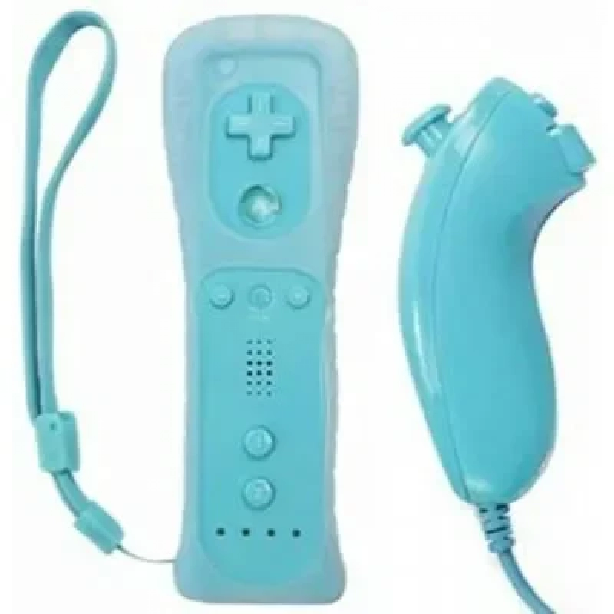WII REMOTE MOTION PLUS CONTROLLER OEM ΜΕ NUNCHUK CONTROLLER ΓΙΑ NINTENDO WII σε Τιρκουάζ Χρώμα