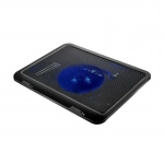 N191 Cooling Pad για Laptop έως 17" με 1 Ανεμιστήρα και Φωτισμό σε Μαύρο Χρώμα