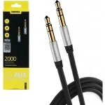 Remax RL-L200 Καλώδιο Ήχου High End 3.5mm Jack Male - Male 2m Μαύρο
