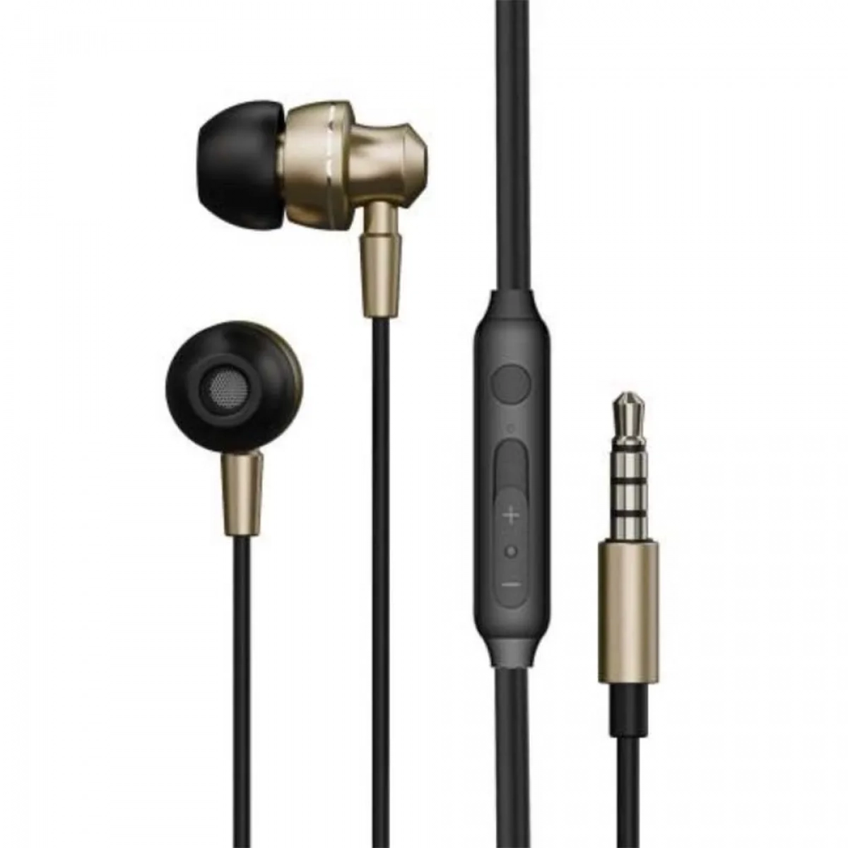 WK YA05 Handsfree Earbuds Ενσύρματα Ακουστικά με Βύσμα 3.5mm Χρυσό