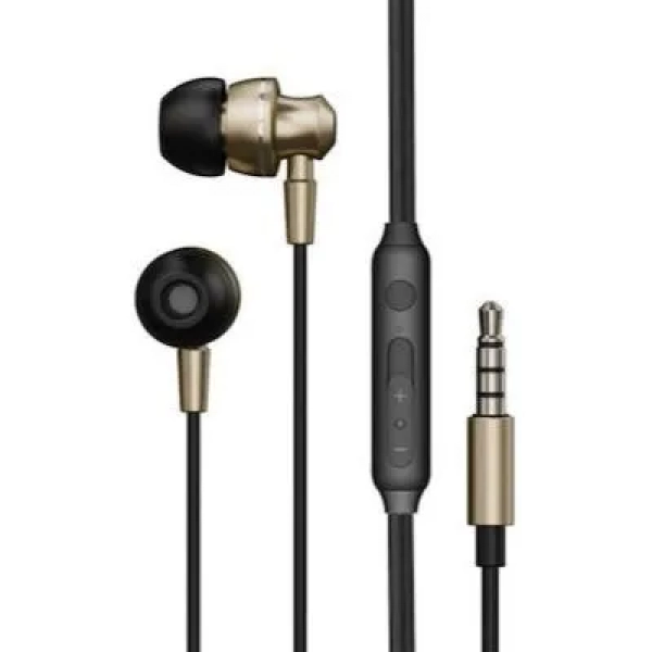 WK YA05 Handsfree Earbuds Ενσύρματα Ακουστικά με Βύσμα 3.5mm Χρυσό