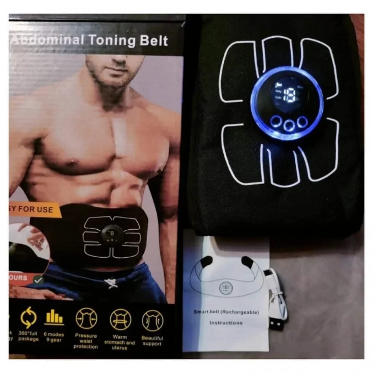 Ζώνη αδυνατίσματος και εκγύμνασης κοιλιακών - μαύρη - Photo7