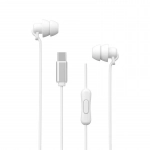 WK YB02 In-ear Handsfree Ενσύρματα με Βύσμα Type C Λευκό