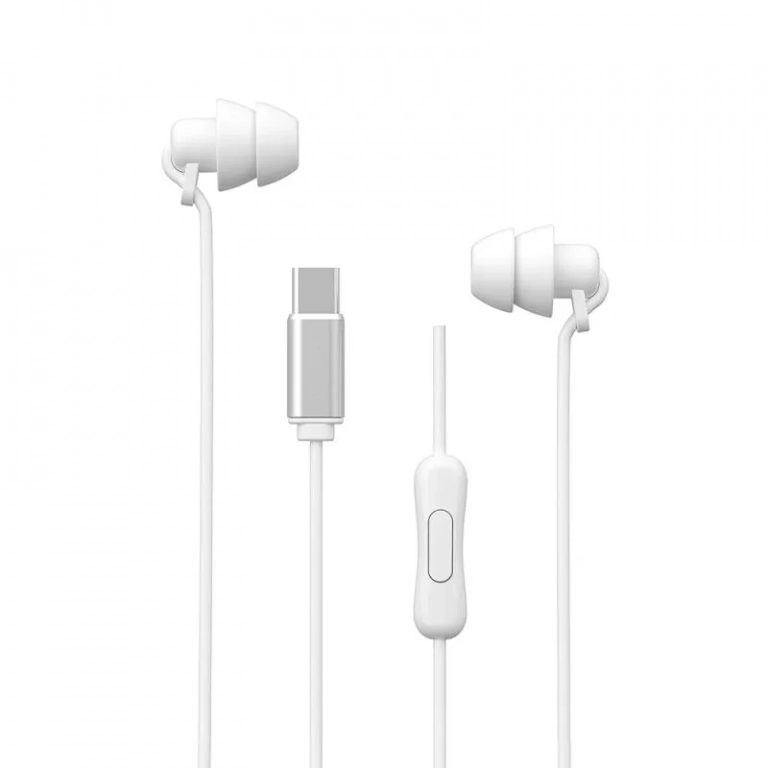 WK YB02 In-ear Handsfree Ενσύρματα με Βύσμα Type C Λευκό