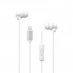 WK YB02 In-ear Handsfree Ενσύρματα με Βύσμα Lightning Λευκό